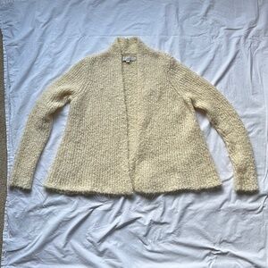 NWOT Ann Taylor Loft fuzzy ivory cardigan size small